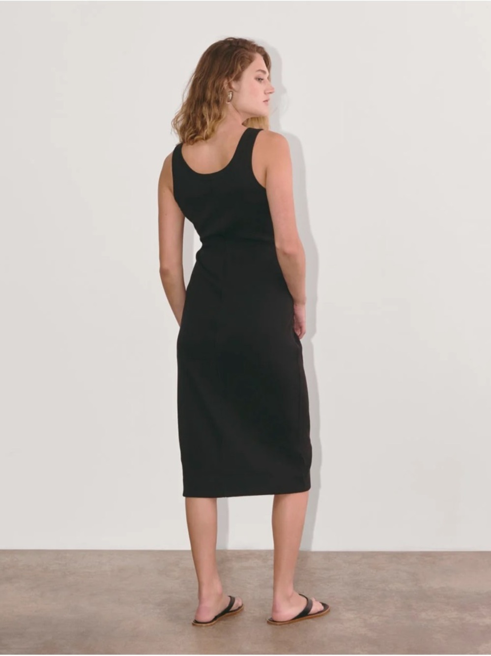 Everlane Black Sleeveless Midi Dress - Picture 5 of 9